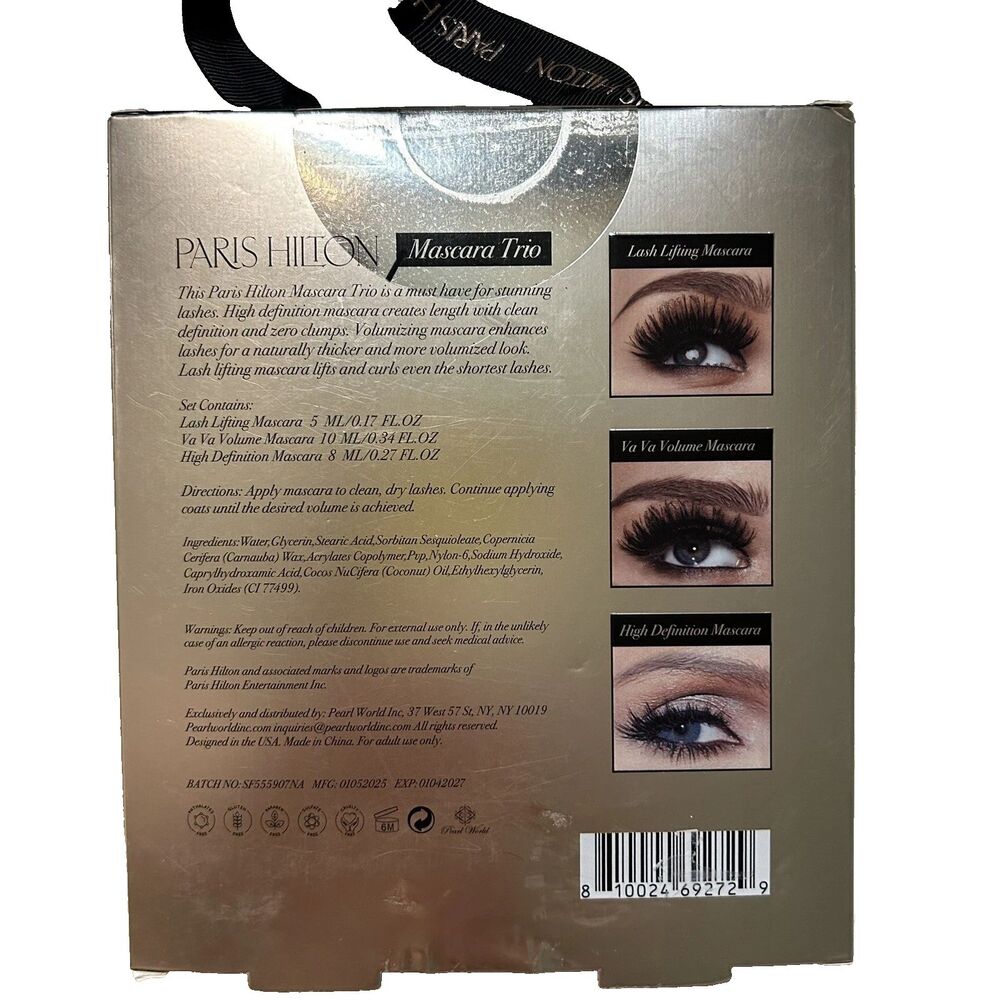 Paris Hilton Mascara Trio - Lengthening / Volumizing / Curling - Full Boxed Set - Picture 4 of 4